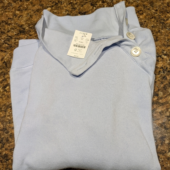 BNWT J Crew Factory light blue sweater w button detail - Picture 6 of 6